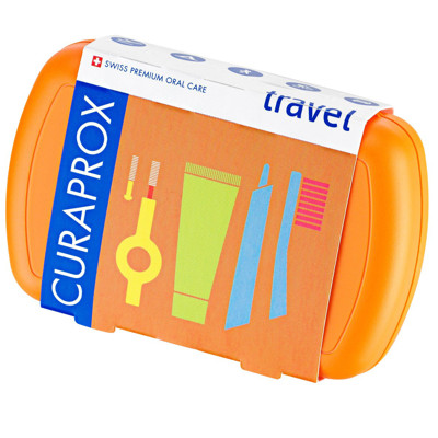 CURAPROX TRAVEL SET, ceļojumu komplekts, oranžs attēls