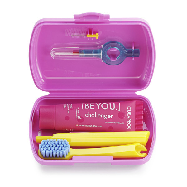 CURAPROX TRAVEL SET, дорожный набор, розовый изображение