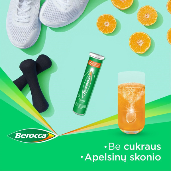 BEROCCA ENERGY, putojošās tabletes, 30 tabletes attēls