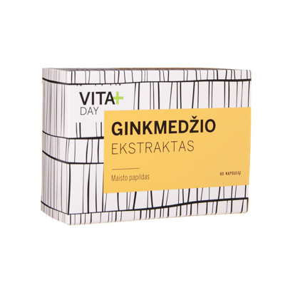 VITADAY GINKOBILOBA EKSTRAKTS, 70 mg, 60 kapsulas attēls