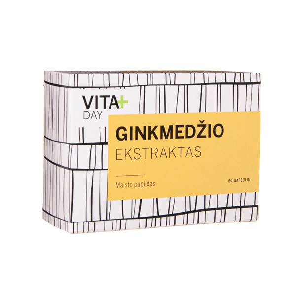 VITADAY GINKOBILOBA EKSTRAKTS, 70 mg, 60 kapsulas attēls