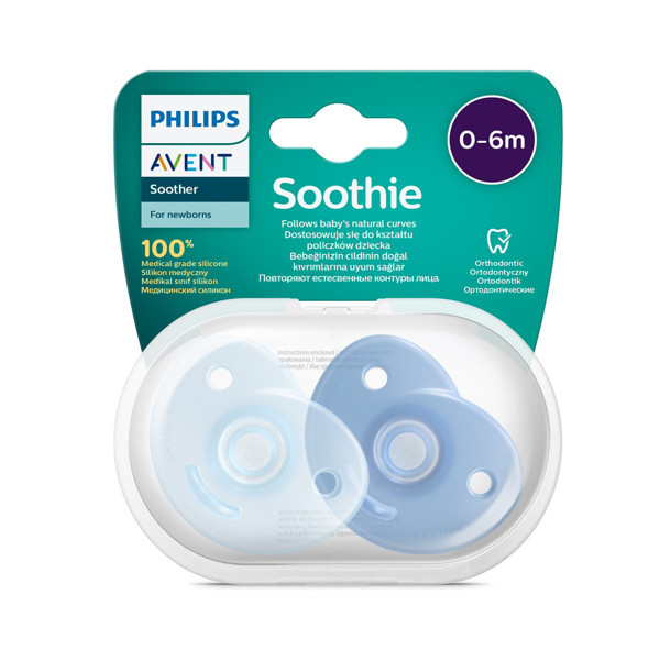 PHILIPS AVENT, silikona knupis. "Soft B", 0-6 mēneši, SCF099/21/ 2vn.t attēls