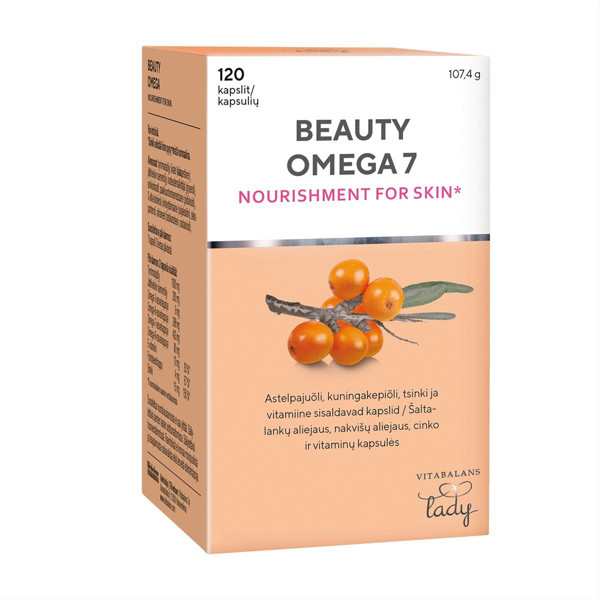 VITABALANS LADY, BEAUTY OMEGA, 120 kapsulas attēls