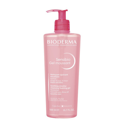BIODERMA SENSIBIO GEL MOUSSANT, maigs micelārais gēls tīrīšanas līdzeklis jutīgai ādai, 500 ml attēls