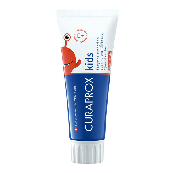 CURAPROX KIDS, детская зубная паста без фтора, со вкусом клубники, 0-2 года, 60мл изображение