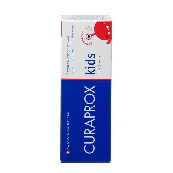 CURAPROX KIDS, детская зубная паста со вкусом клубники, с фтором, от 2 лет, 60мл изображение