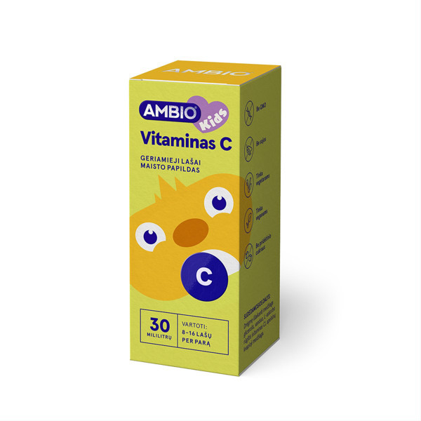 AMBIO Kids C vitamīna perorālie pilieni, 30 ml attēls