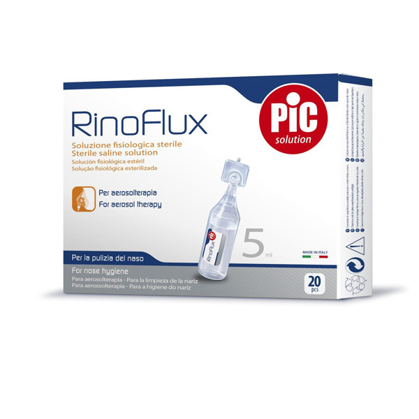 RINOFLUX 0,9%, fizioloģisks šķīdums inhalācijām un degunam, sterils, 5ml, N20 attēls