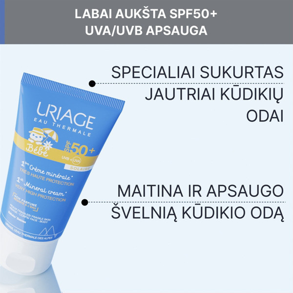 URIAGE BABY 1ERE SPF50+ MINERALE, крем, 50мл изображение