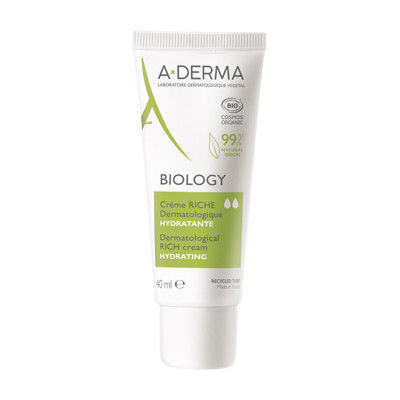 A-DERMA BIOLOGY, DERMATOLOGY, EKOLOĢISKI SERTIFICĒTS MITRINOŠAIS KRĒMS, EĻĻAINS, 40ml attēls