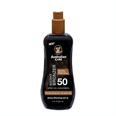 AUSTRALIAN GOLD, sauļošanās izsmidzināmais pieniņš ar bronzeriem, SPF50, 237 ml attēls