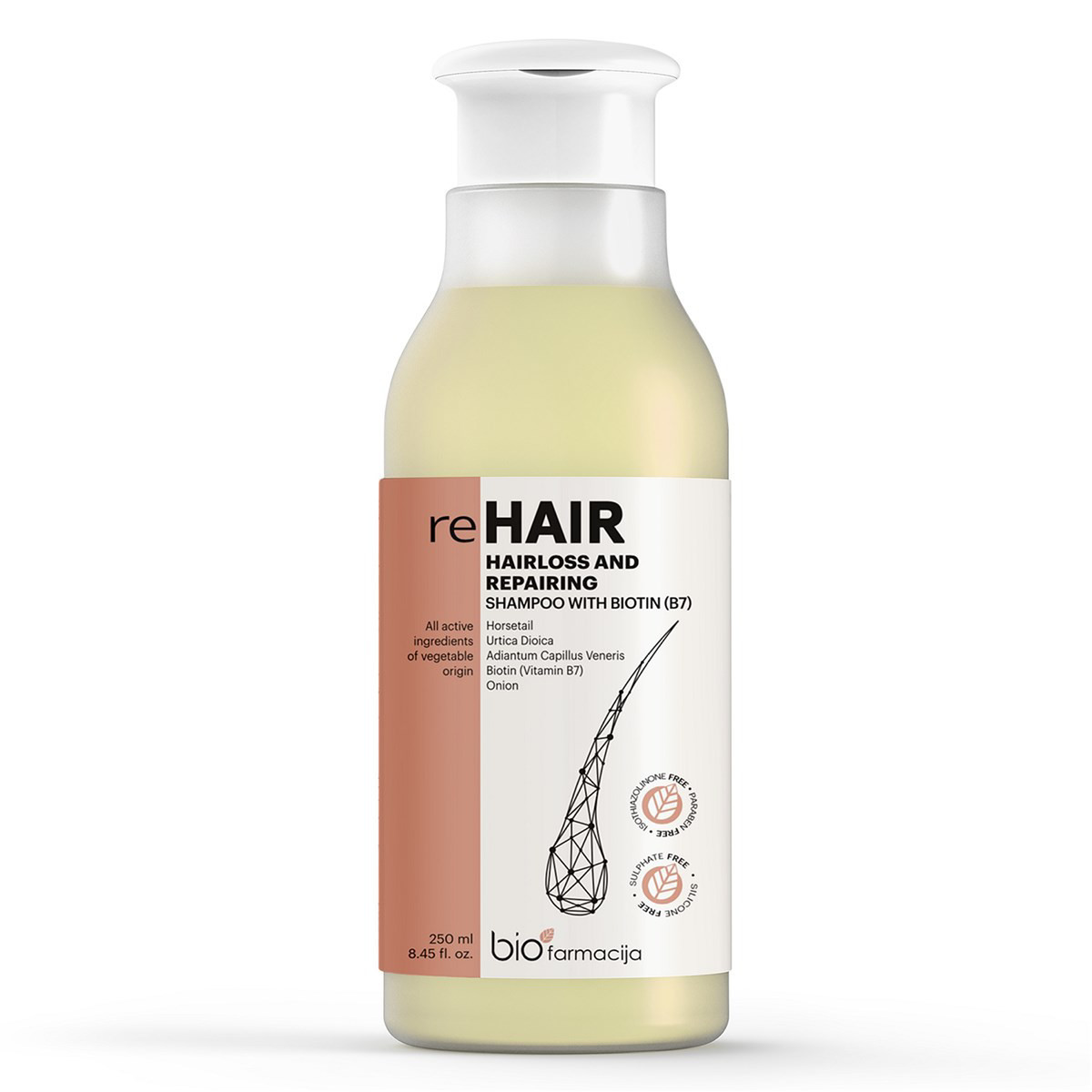 BotanicaBiotech REHAIR, šampūns ar biotīnu, 250ml