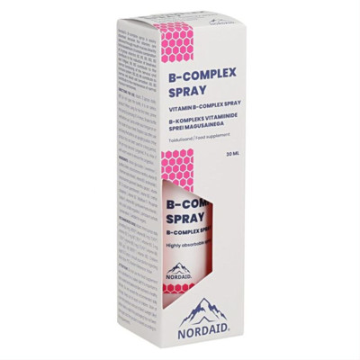 NORDAID B-COMPLEX SPRAY, izsmidzināms  B vitamīna komplekss, 30 ml, 200 devas attēls