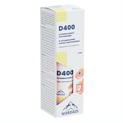 NORDAID D400 BABIES, 400U, 30 ml, 200 aerosoli attēls