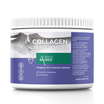 ACORUS BALANCE COLLAGEN JOINTS PULVERIS, Pulveris iekšķīgi lietojama šķīduma pagatavošanai, 400g attēls