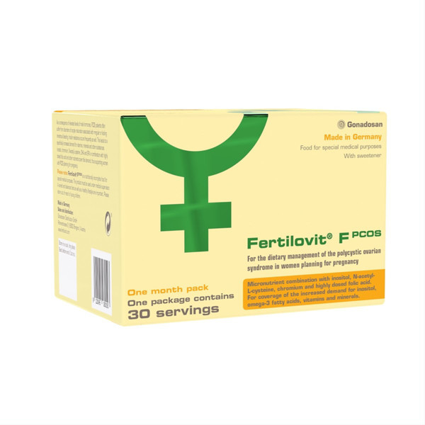 FERTILOVIT F PCOS, uztura bagātinātājs, 60 kapsulas+30 paciņas attēls