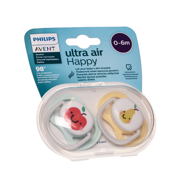 PHILIPS AVENT ULTRA AIR, silikona knupis, no 0-6 mēn., Augļi, SCF080/17 , N2 attēls