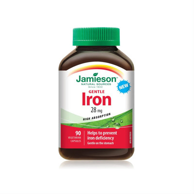 JAMIESON GENTLE IRON, 28 mg, 90 kapsulas attēls