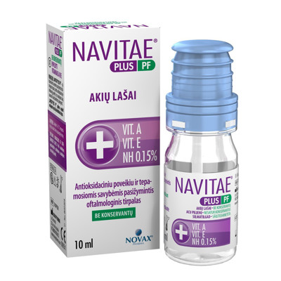 NAVITAE PLUS PF, antioksidanti eļļojoši acu pilieni bez konservantiem, 10ml attēls