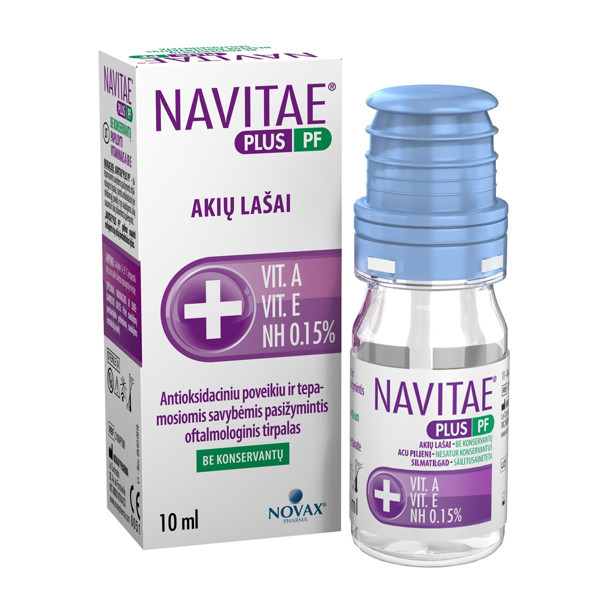 NAVITAE PLUS PF, antioksidanti eļļojoši acu pilieni bez konservantiem, 10ml attēls