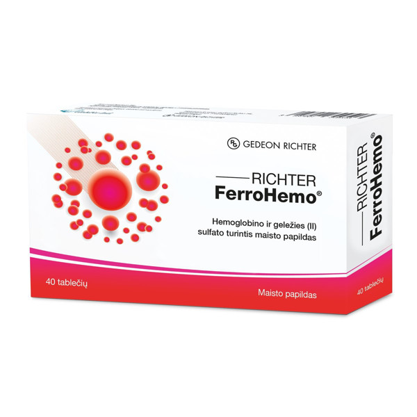 RICHTER FERROHEMO, tabletes, N40 attēls