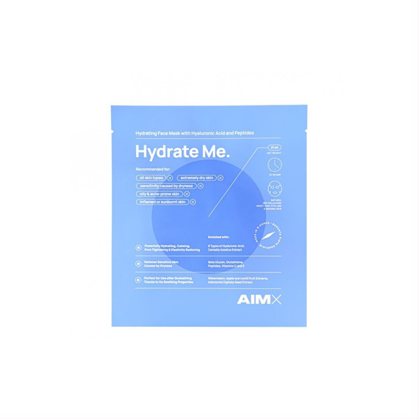 AIMX HYDRATE ME, Ātras iedarbības dziļi mitrinoša sejas maska ​​ar peptīdiem attēls