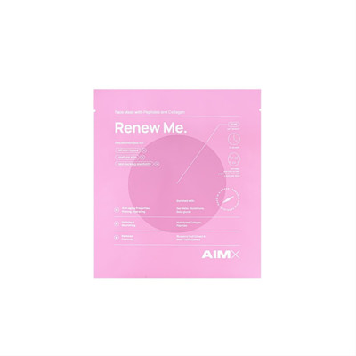 AIMX RENEW ME ANTI-AGEING, Ātras iedarbības sejas maska ​​ar peptīdiem un kolagēnu attēls