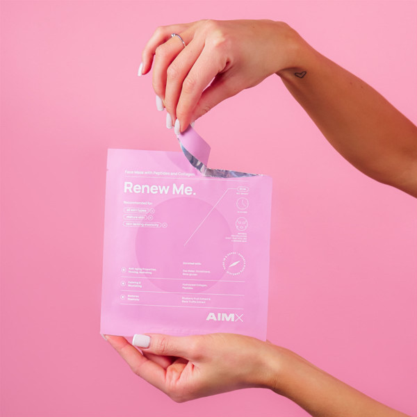 AIMX RENEW ME ANTI-AGEING, Ātras iedarbības sejas maska ​​ar peptīdiem un kolagēnu attēls