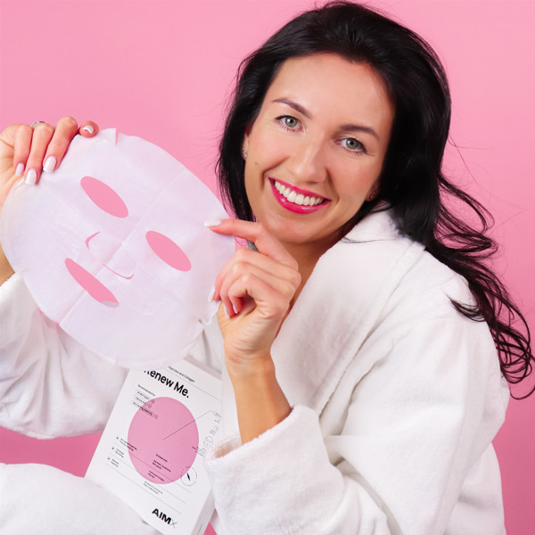 AIMX RENEW ME ANTI-AGEING, Ātras iedarbības sejas maska ​​ar peptīdiem un kolagēnu attēls