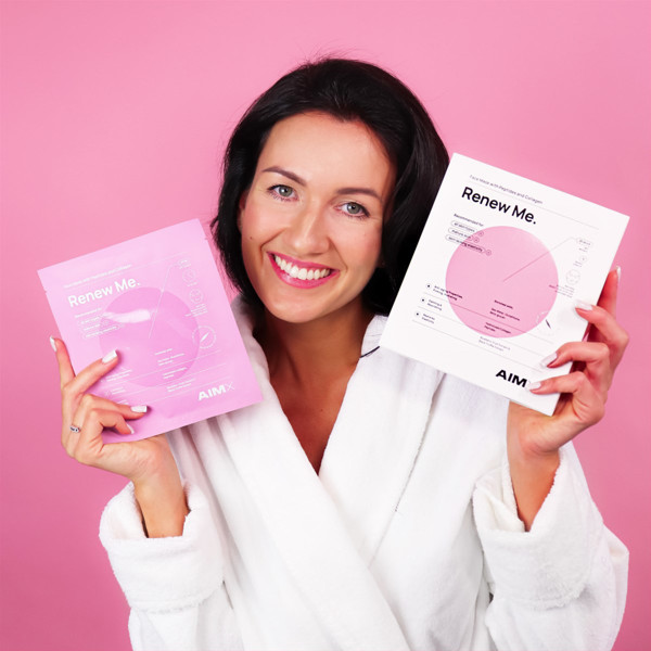 AIMX RENEW ME ANTI-AGEING, Ātras iedarbības sejas maska ​​ar peptīdiem un kolagēnu attēls