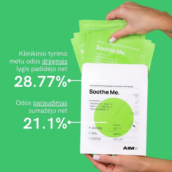 AIMX SOOTHE ME, Ātras iedarbības nomierinoša sejas maska ​​ar peptīdiem attēls
