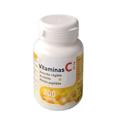 ASKORBĪNSKĀBE, 50 mg, tabletes, N200 attēls