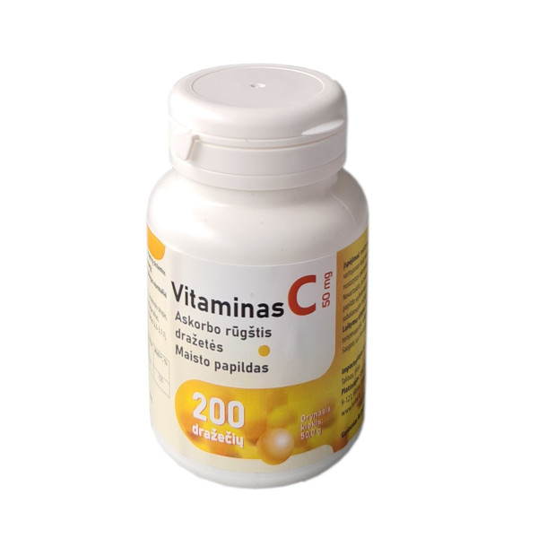 ASKORBĪNSKĀBE, 50 mg, tabletes, N200 attēls
