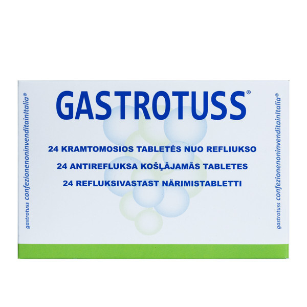 GASTROTUSS, košļājamās tabletes refluksam, N24 attēls