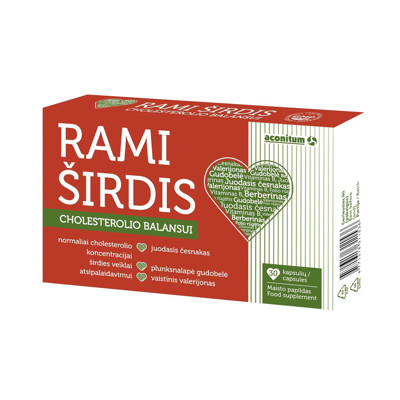 Mierīga sirds holesterīna līdzsvaram, 30 kapsulas attēls