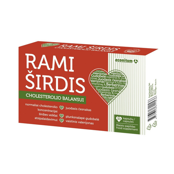 Mierīga sirds holesterīna līdzsvaram, 30 kapsulas attēls