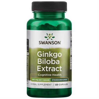 SWANSON, Ginkgo Biloba standartizēts ekstrakts, kapsulas, N120 attēls