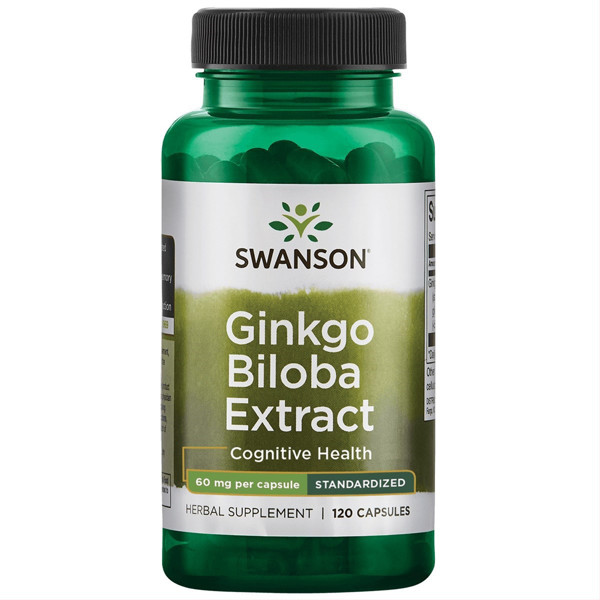 SWANSON, Ginkgo Biloba standartizēts ekstrakts, kapsulas, N120 attēls