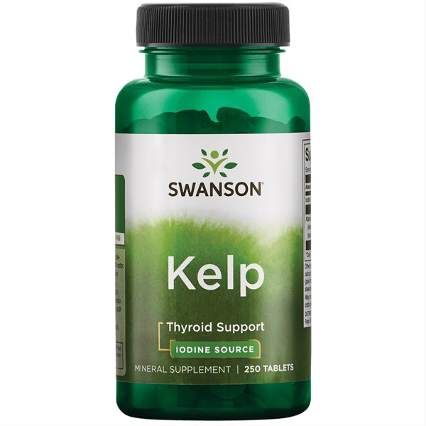 SWANSON KELP (JODS), 225mcg, 250 tabletes attēls