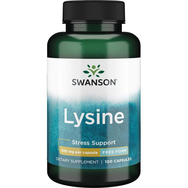 SWANSON, 500 mg, L-lizīns, kapsulas, N100 attēls
