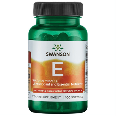 SWANSON, E vitamīns, dabīgs, kapsulas, N100 attēls