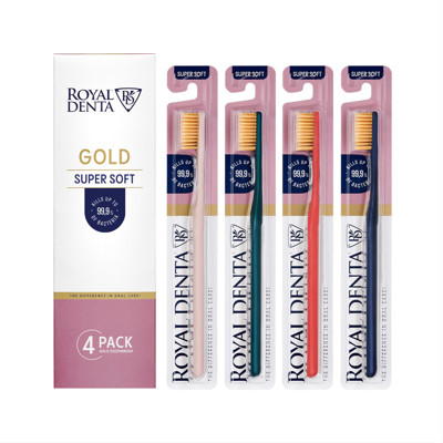 ROYAL DENTA GOLD SUPER SOFT 4-iepakojumā, zobu birstes, 4 gab. attēls