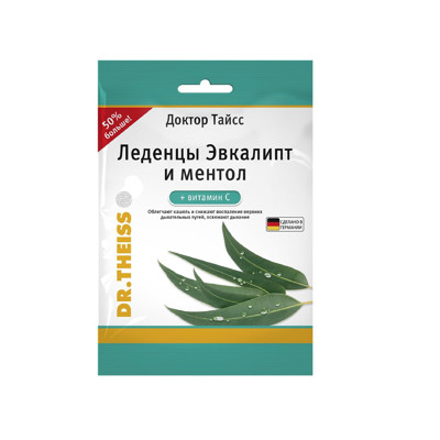 DR. THEISS Eucalyptus ledenes ar mentolu un C vitamīnu, 75G attēls
