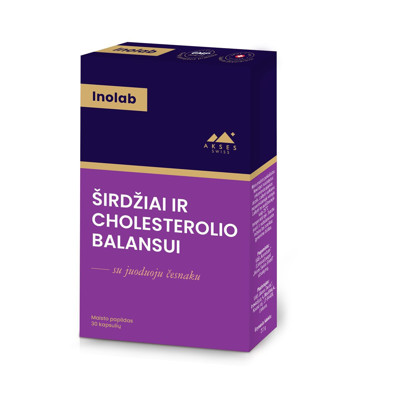 INOLAB SIRDIJ UN HOLESTERĪNA BALANSAM, kapsulas, N30 attēls