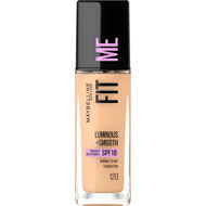 MAYBELLINE NEW YORK, FIT ME LUMINOUS + SMOOTH, mirdzošs tonālais krēms, 120 Classic Ivory, 30 ml attēls