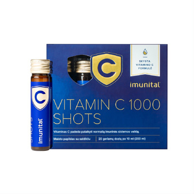 IMUNITAL VITAMIN C 1000 Shots 10ml, 20 gab. attēls