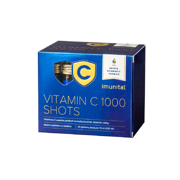 IMUNITAL VITAMIN C 1000 Shots 10ml, 20 gab. attēls