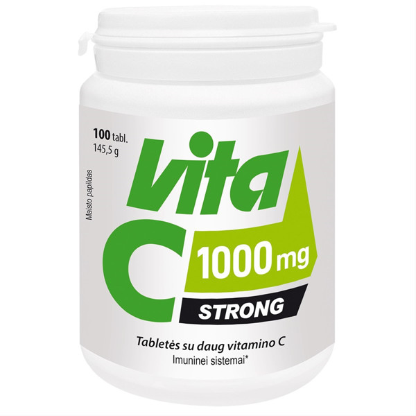 VITA C STRONG 1000mg, 100 tabletes attēls