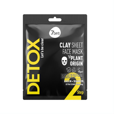 7DAYS DETOX, attīroša sejas maska ​​ar kaolīnu un jūraszālēm, 12 g attēls
