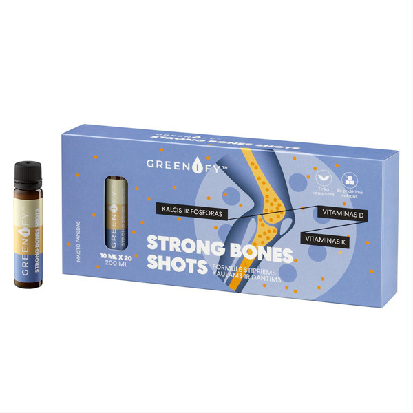 Greenify Strong Bones Shots, stipriem kauliem un zobiem, 10 ml, N20  attēls